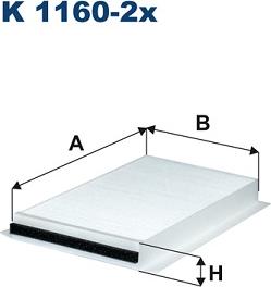 Filtron K1160-2x - Filtru, aer habitaclu www.parts5.com