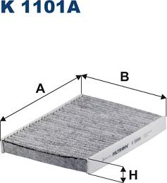 Filtron K 1101A - Filter, interior air www.parts5.com