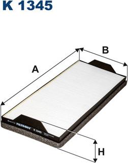 Filtron K1345 - Filtar, zrak unutarnjeg prostora www.parts5.com