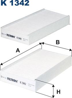 Filtron K1342-2x - Filtru, aer habitaclu www.parts5.com