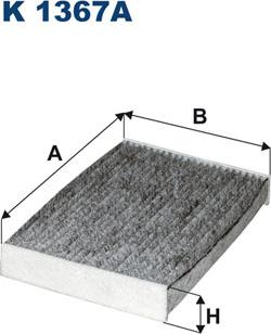 Filtron K1367A - Szűrő, utastér levegő www.parts5.com