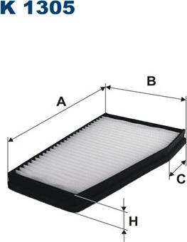 Filtron K1305 - Filter, interior air www.parts5.com