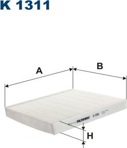 Filtron K1311 - Filtre, kabin havası www.parts5.com