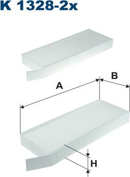 Filtron K1328-2x - Filter, interior air www.parts5.com