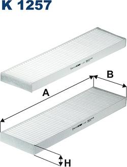 Filtron K1257-2x - Filtru, aer habitaclu www.parts5.com