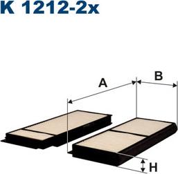 Filtron K1212-2x - Filter, vazduh unutrašnjeg prostora www.parts5.com