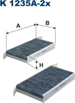 Filtron K1235A-2x - Filter, interior air www.parts5.com