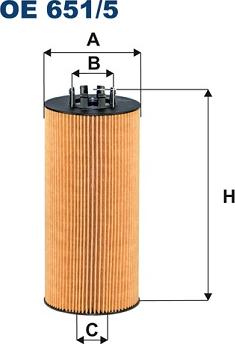 Filtron OE651/5 - Olajszűrő www.parts5.com