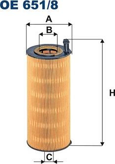 Filtron OE651/8 - Oljni filter www.parts5.com