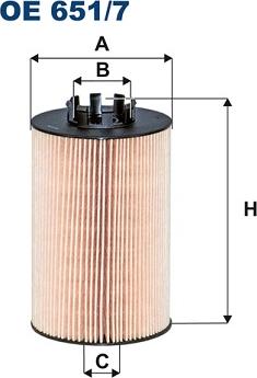 Filtron OE651/7 - Oil Filter www.parts5.com