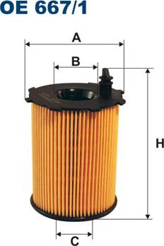 Filtron OE667/1 - Oil Filter www.parts5.com