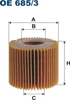 Filtron OE685/3 - Oil Filter parts5.com