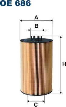 Filtron OE686 - Filtro de aceite www.parts5.com