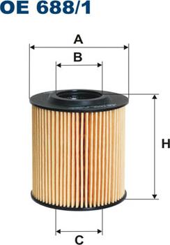 Filtron OE688/1 - Oil Filter www.parts5.com