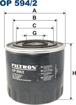 Filtron OP594/2 - Filtru ulei www.parts5.com