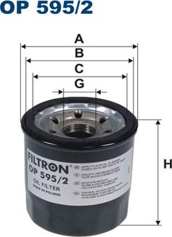 Filtron OP595/2 - Маслен филтър www.parts5.com