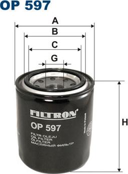 Filtron OP597 - Oljni filter www.parts5.com