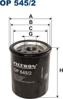 Filtron OP545/2 - Öljynsuodatin www.parts5.com