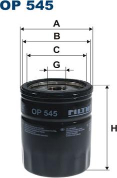 Filtron OP545 - Маслен филтър www.parts5.com