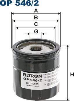 Filtron OP546/2 - Õlifilter www.parts5.com