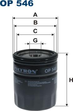 Filtron OP546 - Oil Filter parts5.com