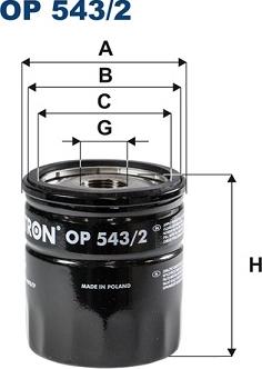 Filtron OP543/2 - Oil Filter www.parts5.com