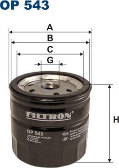 Filtron OP543 - Oil Filter www.parts5.com