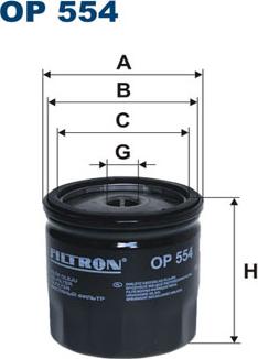 Filtron OP554 - Oil Filter parts5.com