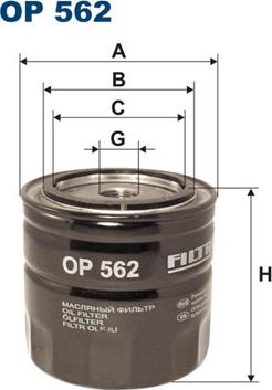 Filtron OP562 - Oljni filter www.parts5.com