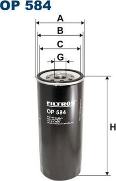 Filtron OP584 - Oil Filter parts5.com