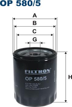 Filtron OP580/5 - Маслен филтър www.parts5.com