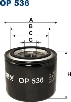 Filtron OP536 - Oil Filter www.parts5.com