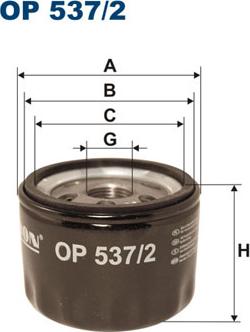 Filtron OP537/2 - Öljynsuodatin www.parts5.com