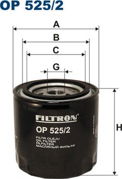 Filtron OP525/2 - Oil Filter parts5.com