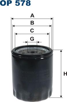 Filtron OP578 - Oil Filter www.parts5.com