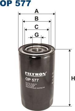 Filtron OP577 - Filtru ulei parts5.com