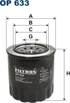 Filtron OP633 - Oil Filter parts5.com