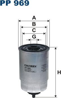 Filtron PP969 - Топливный фильтр www.parts5.com