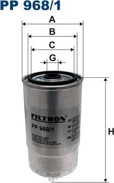 Filtron PP968/1 - Топливный фильтр www.parts5.com