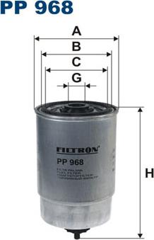 Filtron PP968 - Топливный фильтр www.parts5.com