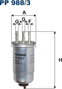 Filtron PP988/3 - Filtro combustible www.parts5.com