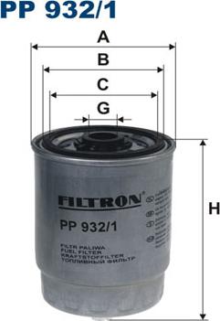 Filtron PP932/1 - Filtro combustible www.parts5.com