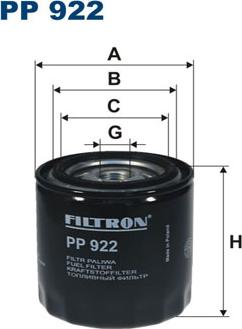 Filtron PP922 - Fuel filter www.parts5.com