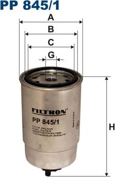 Filtron PP845/1 - Fuel filter www.parts5.com