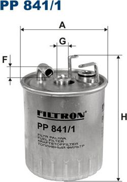 Filtron PP841/1 - Filtro combustible www.parts5.com