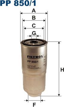 Filtron PP850/1 - Yakıt filtresi www.parts5.com