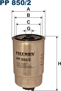 Filtron PP850/2 - Fuel filter parts5.com