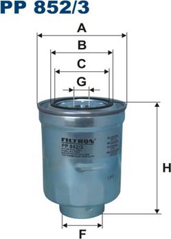 Filtron PP852/3 - Fuel filter www.parts5.com