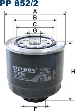 Filtron PP852/2 - Yakıt filtresi www.parts5.com