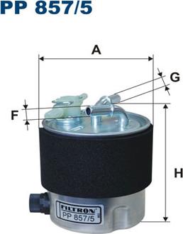 Filtron PP857/5 - Топливный фильтр www.parts5.com